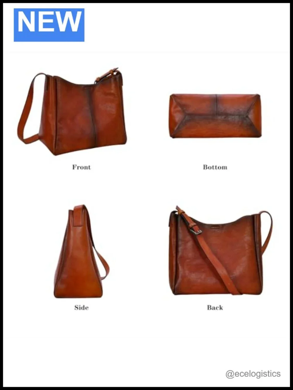Genuine Leather Hobo Shoulder Crossbody Purse for Women